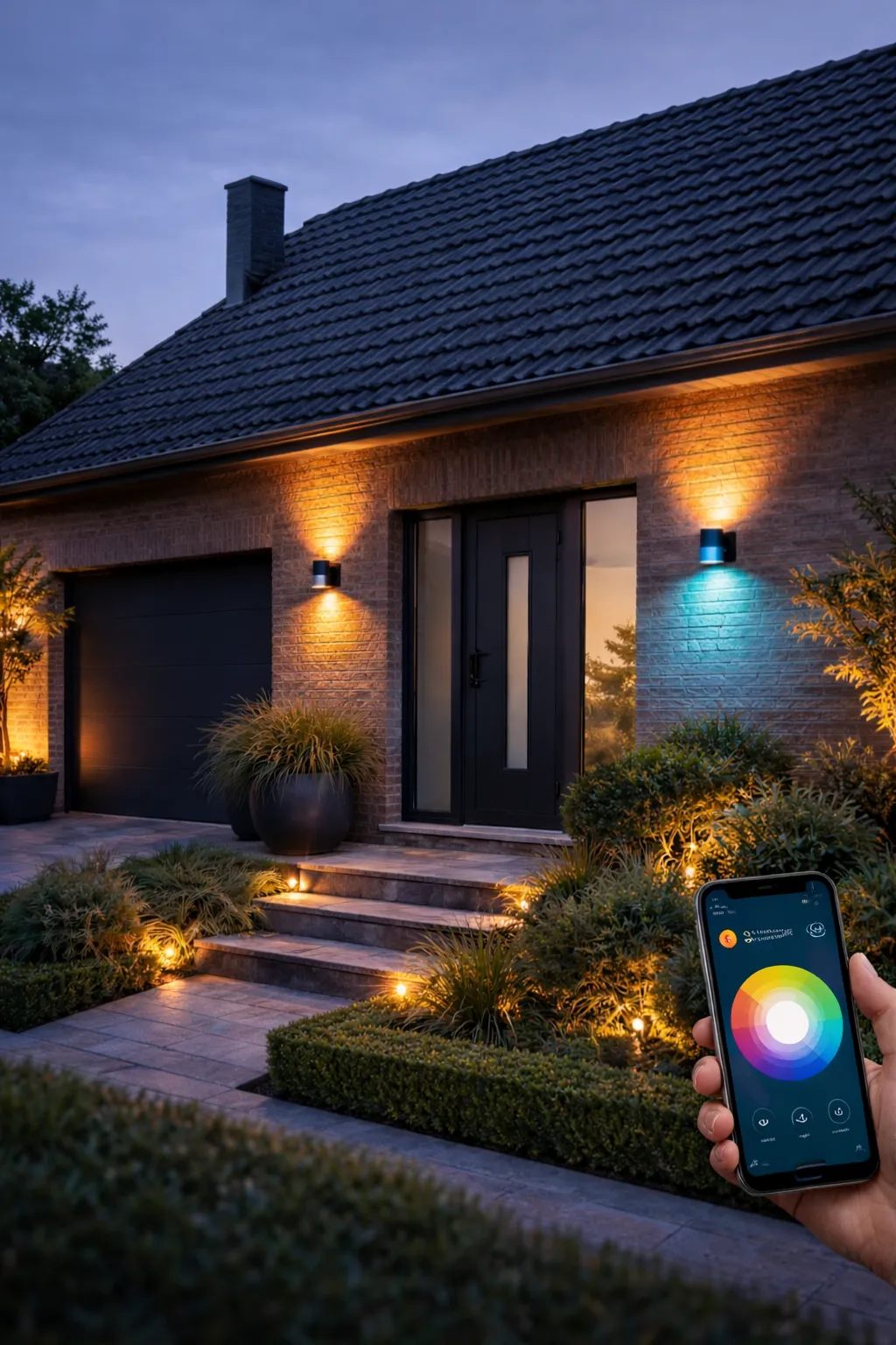 Moderne slimme buitenlampen zorgen voor sfeer, veiligheid en eenvoudige bediening rond je woning.