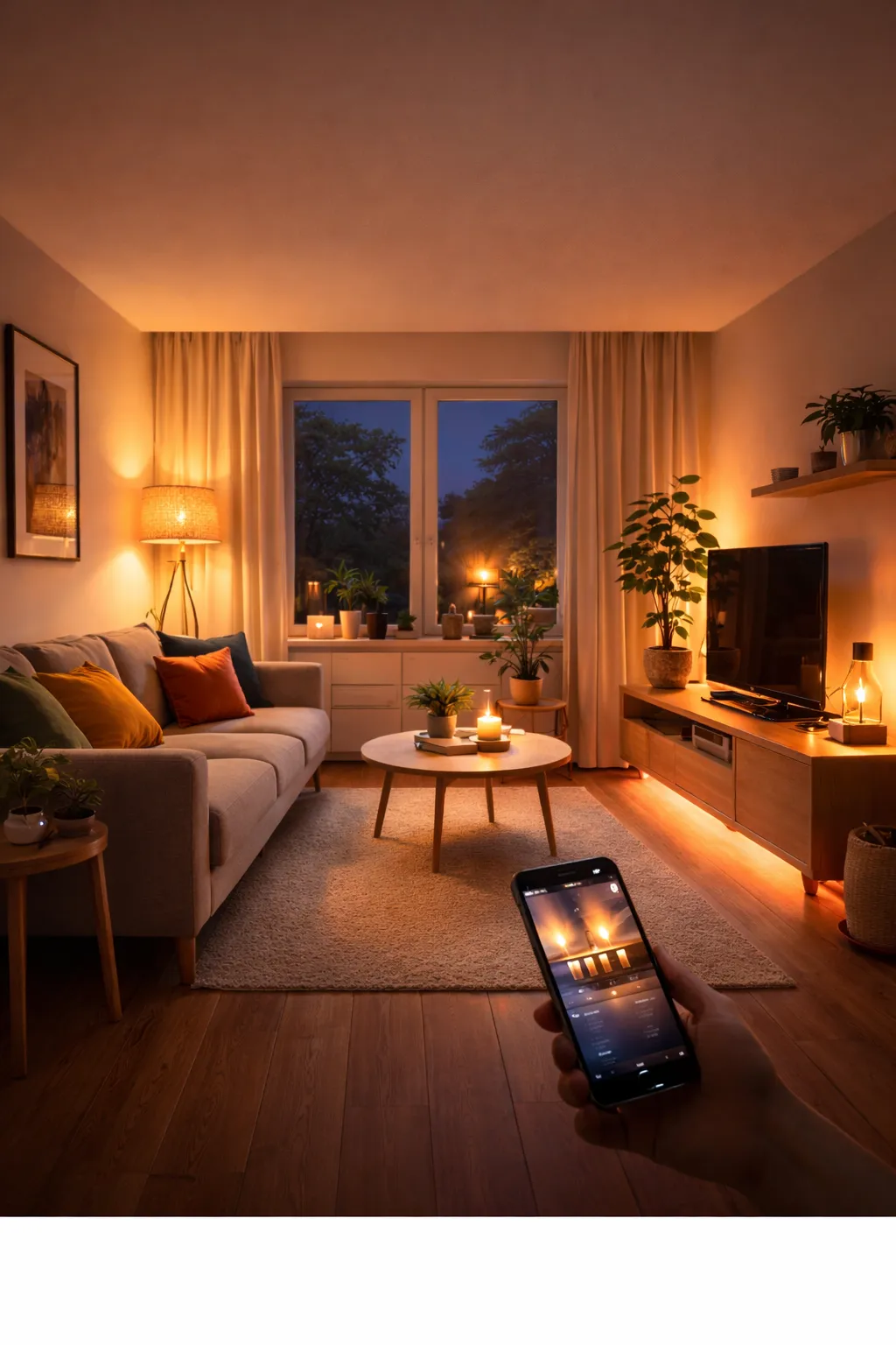 Sfeervolle slimme verlichting zonder boren of verbouwen. Ideaal voor een gezellige huurwoning.