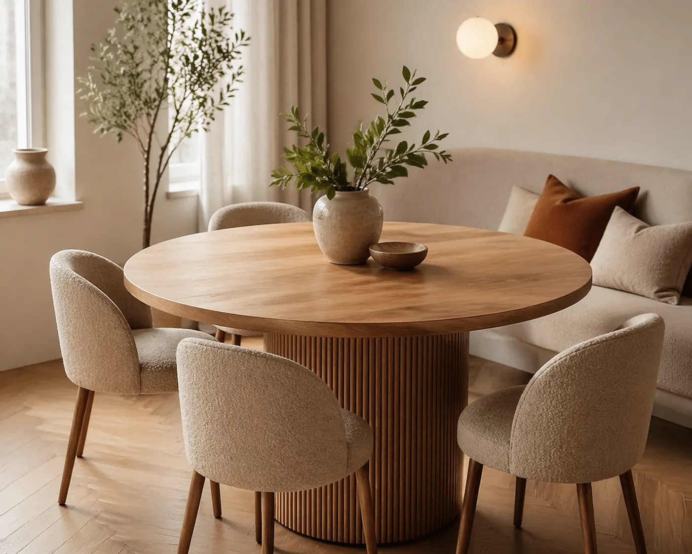 Zachtere lijnen voor een warme, sociale eethoek.